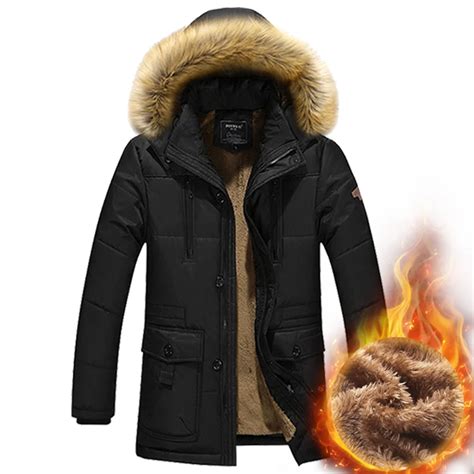 Nice Winter Men Jackets Thick Warm Plus Size 4XL Casual Add Wool Hooded ...