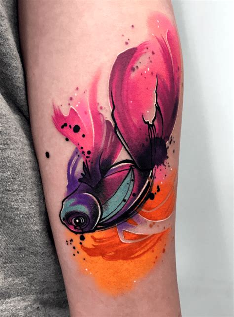 Watercolor Koi Fish Tattoo - TATTOOGOTO