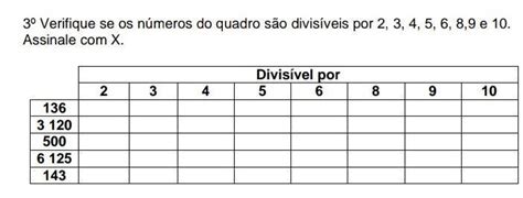 Quais São Os Números Divisíveis Por 2 - 3 Verifique se os números do quadro são divisíveis por 2, 3, 4, 5, 6, 8 ...