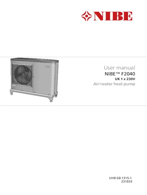 Fillable Online Air Water Heat Pump NIBE F2040 Fax Email Print PdfFiller