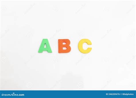 ABC Plastic Magnetic Alphabet on a White Background Stock Photo - Image ...