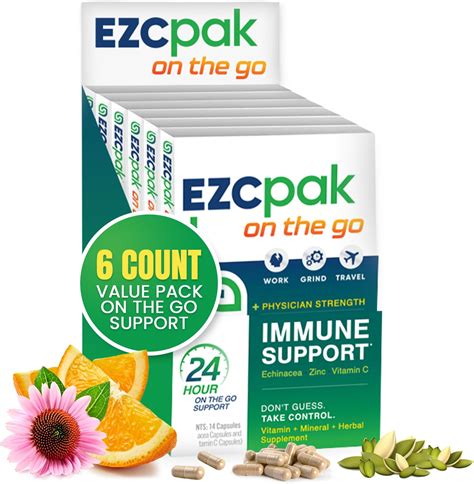 Amazon Ezc Pak On The Go Immune System Booster With Echinacea