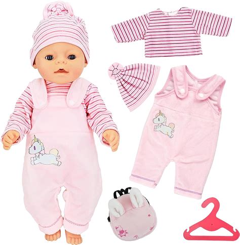 BAFAFA Kleidung Bekleidung Outfits für Baby Puppen 5 teilig