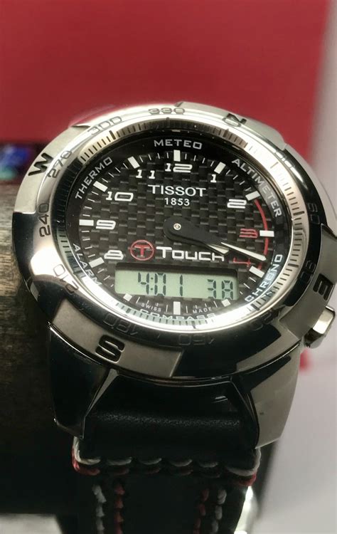 Tissot T Touch Polished Titanium Touch Screen Smart Watch Swiss Quartz