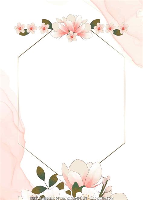 Dainty Pastel Floral Canva Wedding Invitation Templates Free