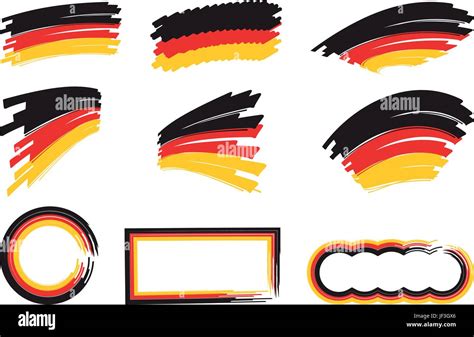 Germany German Federal Republic Flag Brush Banner German Frame