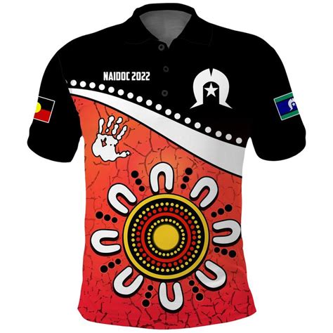 AIO Pride Custom Text Number NAIDOC Week 2022 Polo Shirt Torres Stra