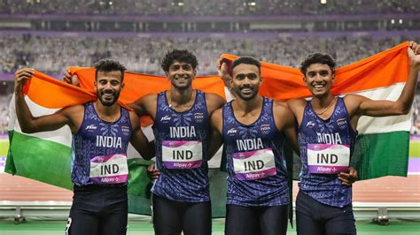 Asian Games Indian Mens Relay Team Sizzles On Final Night Of