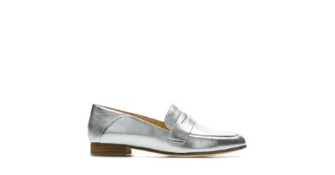 Pure Iris Silver Leather Womens Loafers Clarks® Shoes Official Site