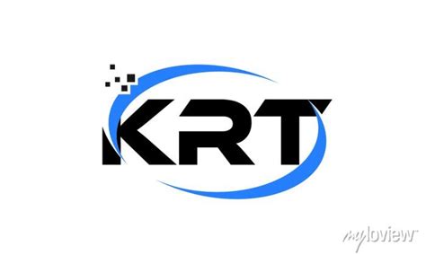 Dots Or Points Letter Krt Technology Logo Designs Concept Vector • Wall