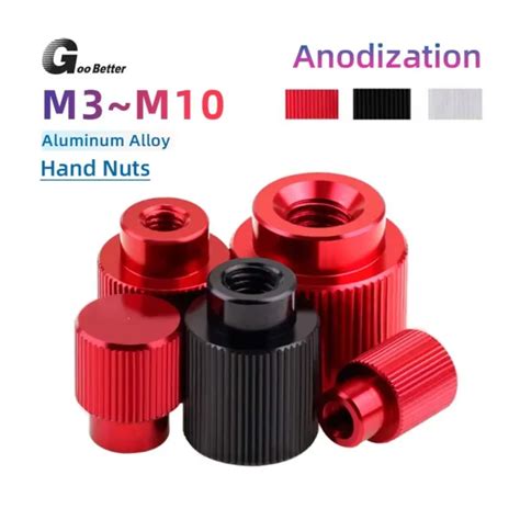 M3 M4 M5 M6 M8 M10 Blind Hole Knurled Thumb Nuts Aluminum Hand Grip