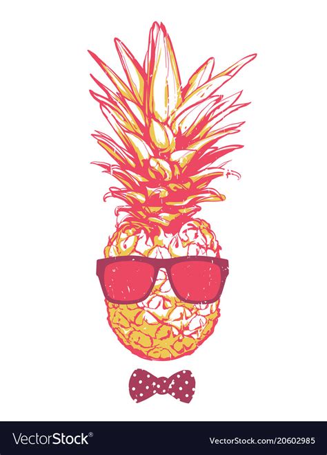 Pineapple In Sunglasses Royalty Free Vector Image