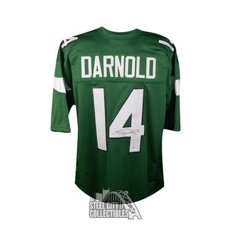 Sam Darnold Autographed New York Green Custom Football Jersey - BAS COA ...