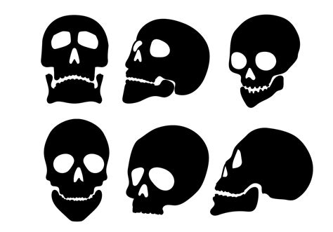 Skull Silhouette Vectors 93082 Vector Art At Vecteezy