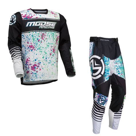 Moose Racing Sahara Gear Set Black White Aomc Mx