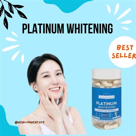 Jual Best Seller Platinum Whitening Pemutih Kulit Glutathione Collagen