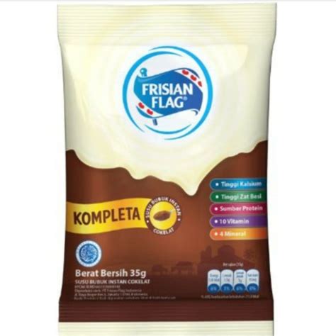 Jual Susu Bubuk Bendera Frisian Flag Kompleta Coklat Sachet Saset