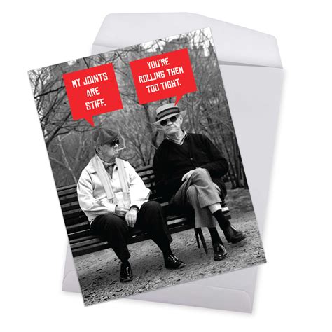 Men Stiff Joints Hilarious Birthday Large Greeting Card