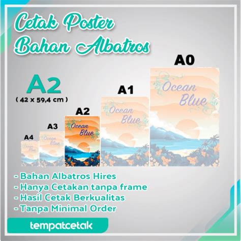 Jual Cetak Poster Albatros A X Cm Full Color Shopee Indonesia