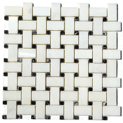 Carrara Premium Basketweave Mosaic Tile 12 X12 Set Of 50