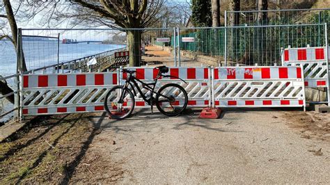 Bauarbeiten Am Elbufer Wanderweg Im M Rz Gesperrt