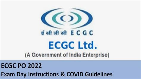 Ecgc Po 2022 Important Exam Day Instructions And Covid Guidelines