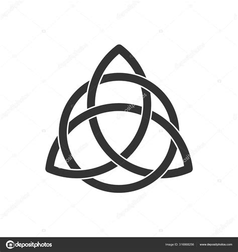 Celtic Trinity Knot Triquetra Symbol Interlaced Circle Ancient Ornament Symbolizing Stock Vector ...