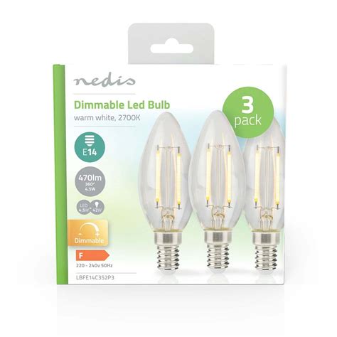 Nedis Led Lampa E W Pack Transparent Teknikdelar Se