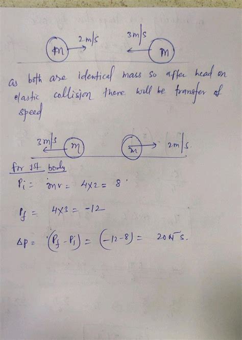 Two Identical Balls Each Of Mass 4 Kg Are Moving Towards Each Other