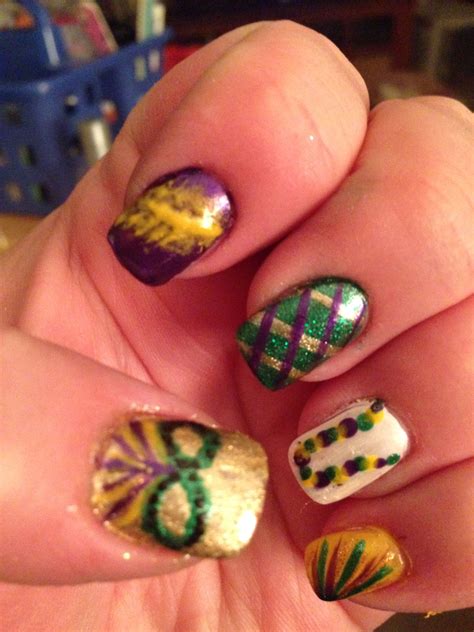 Mardi Gras Nails Designs Template