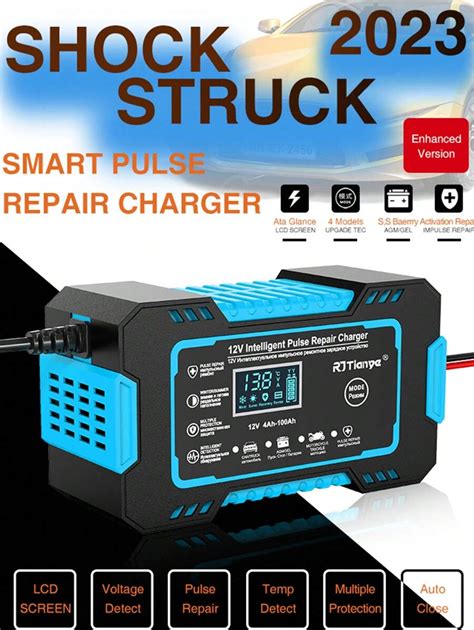 Car Battery Charger 12V 6A Smart Battery Trickle Charger Automotive