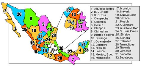 Mapa De La Republica Mexicana Con Division Politica Con Nombres Imagui