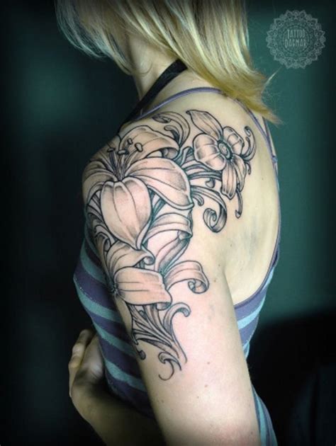 Lily Flower Arm Tattoo Design Für Frauen Und Mädchen über