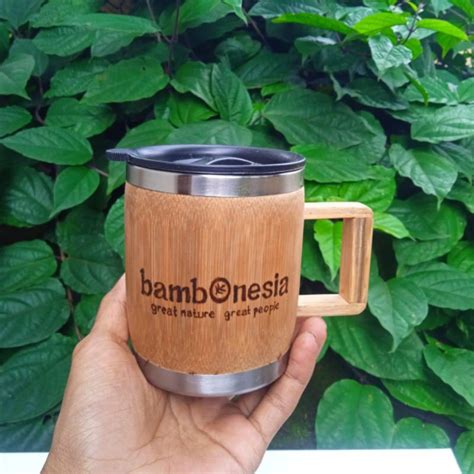 Jual Bambonesia Mtg Gelas Bambu Mug Stainless Travel Bambu Custom