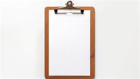 Premium Photo Clipboard With Blank Paper On White Background 3d Rendering