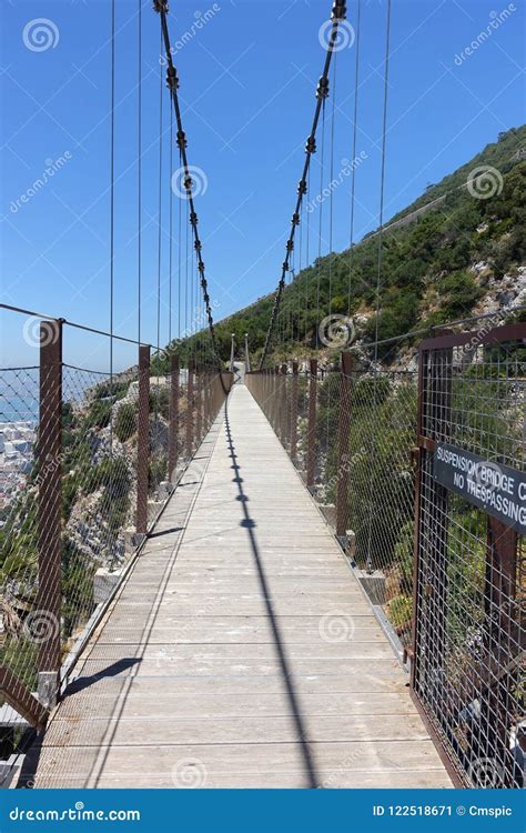 gibraltar suspension bridge stock image image  gorge crossing