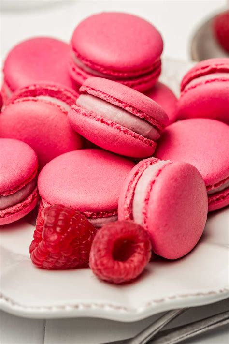 Easy Raspberry Macarons With Raspberry Ganache Filling