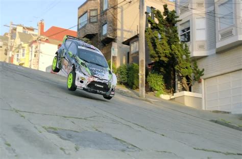 Ken Block drifting through San Francisco.