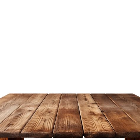 AI generated Empty wooden table isolated on transparent background ...