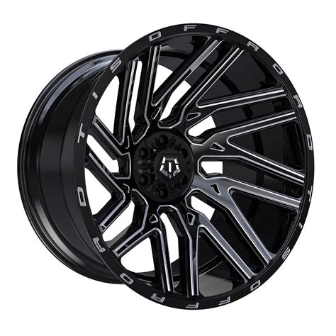 Tis Wheels A258355 Tis Wheels 544 Gloss Black Wheels With Milled