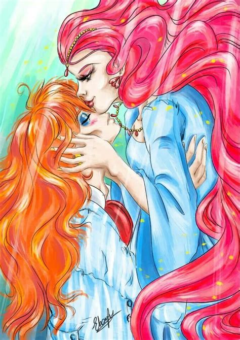 Drawing I Did Of Granmamare And Fujimoto From Ponyo Ponyo Ghibli