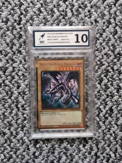 Yu Gi Oh Red Eyes Black Dragon Mago En Gold Rare Rkt Grading