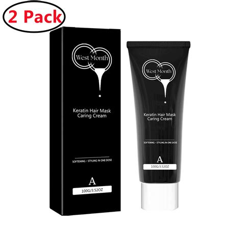 2 Pack Keratin Hair Mask Deep Conditioner Biotin Collagen Protein And Castor Oil Repair For Dry