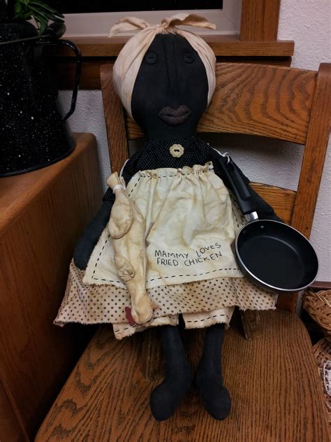 Mama Loves Fried Chicken Primitive Dolls Doll Clothes Black Doll