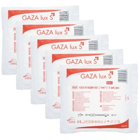 GAZA OPATRUNKOWA STERYLNA 1m X 1m 13 Nitek 5 Sztuk 11812379489 Allegro Pl