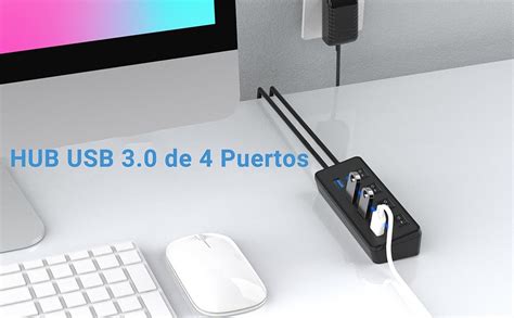 Jeswo Hub Usb Puertos Multi Usb Hub Con Interruptor