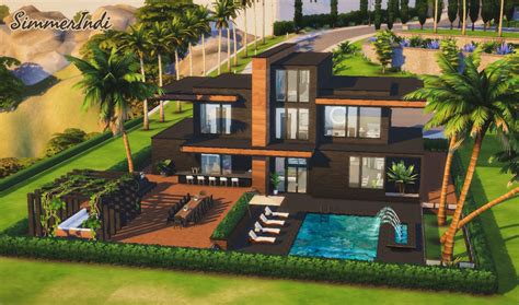 Los Angeles Mansion | The Sims 4 | Sims house, Sims 4 modern house ...