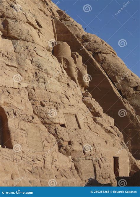 Profiles Of The Statues Of Ramses Ii Abu Simbel Egypt Editorial