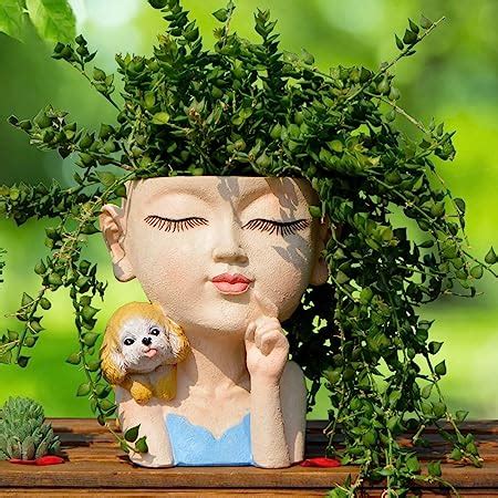 Amazon Sax Face Planter Head Planter Indoor Plant Pots Lady