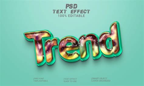 Tendance De L Effet De Texte D Fichier Psd De Style De Texte